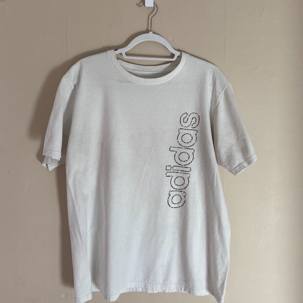 Adidas Cotton T-Shirt (White, Large)